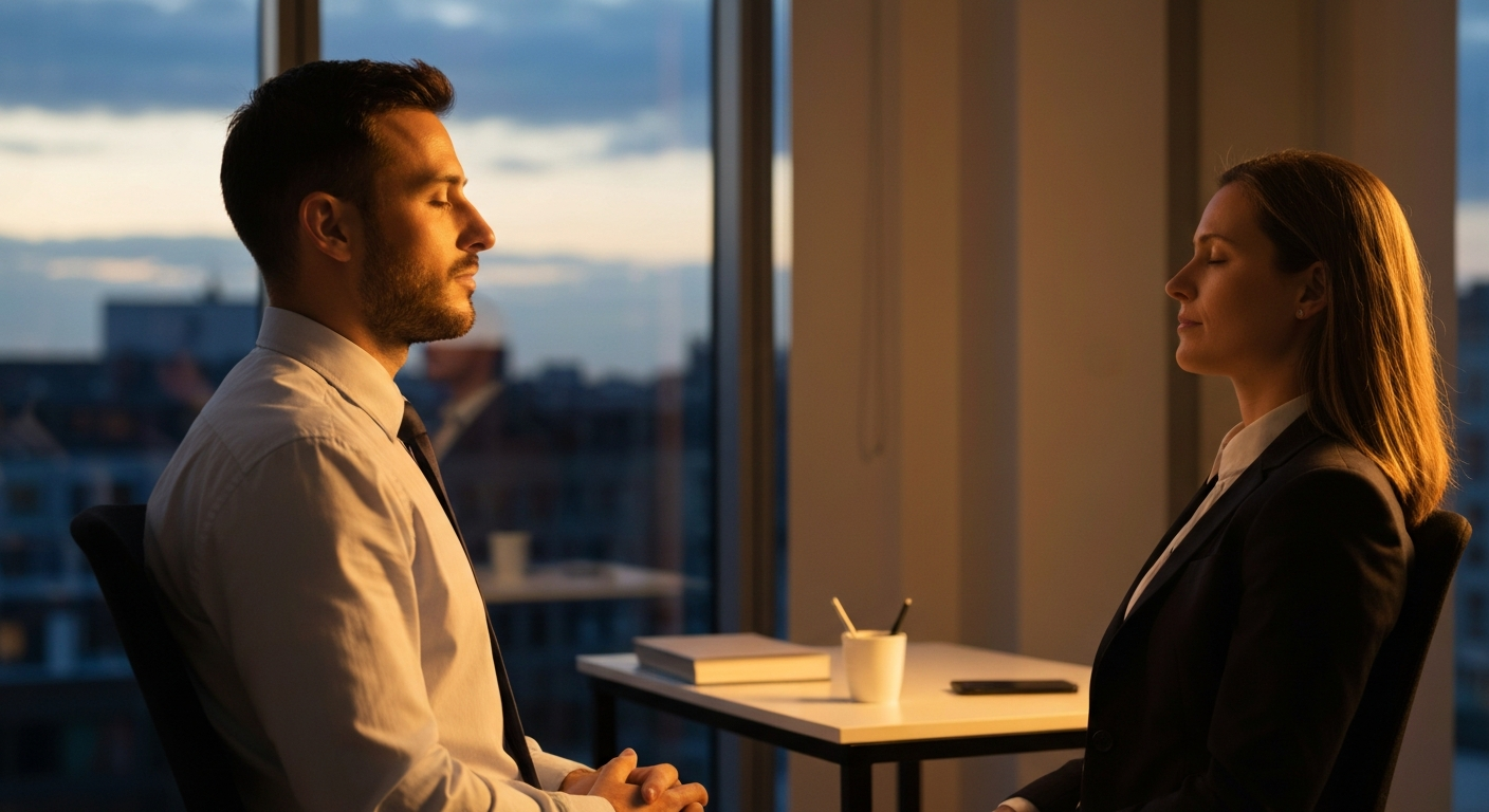 Séance d'hypnose anti-tabac dans un cabinet médical professionnel